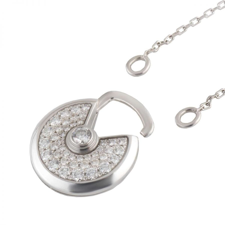 Dream AMULETTE SILVER FULL DIAMOND NECKLACE