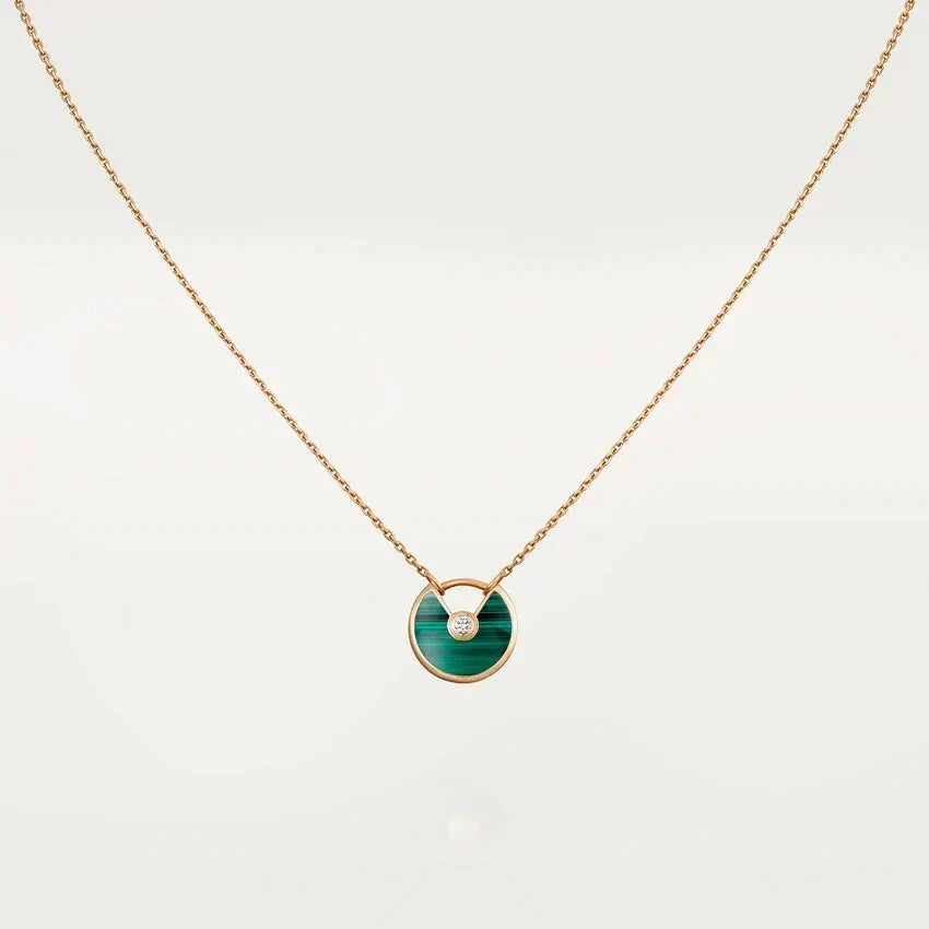 Dream AMULETTE HALSKETTE ROSÉGOLD MALACHIT