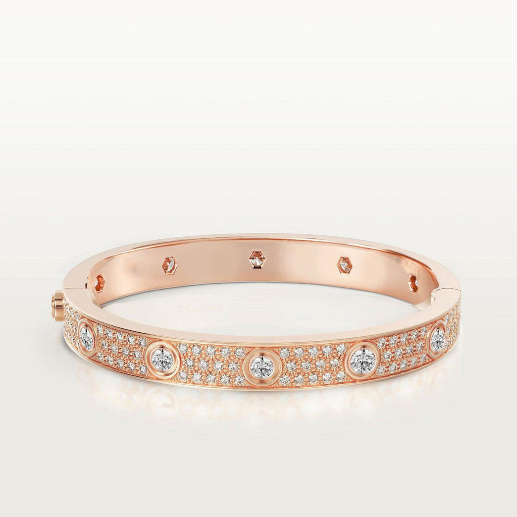 Dream LOVE ARMBAND 6,1 MM DIAMANTBESETZT 10 GROSSE DIAMANTEN