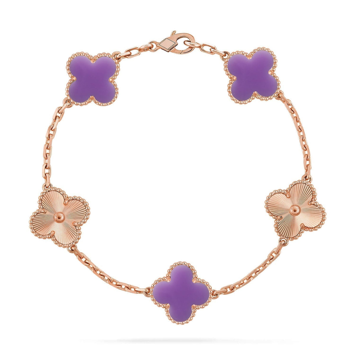 [Dream ]New CLOVER 5 MOTIF LIGHT PURPLE BRACELET COLLECTION