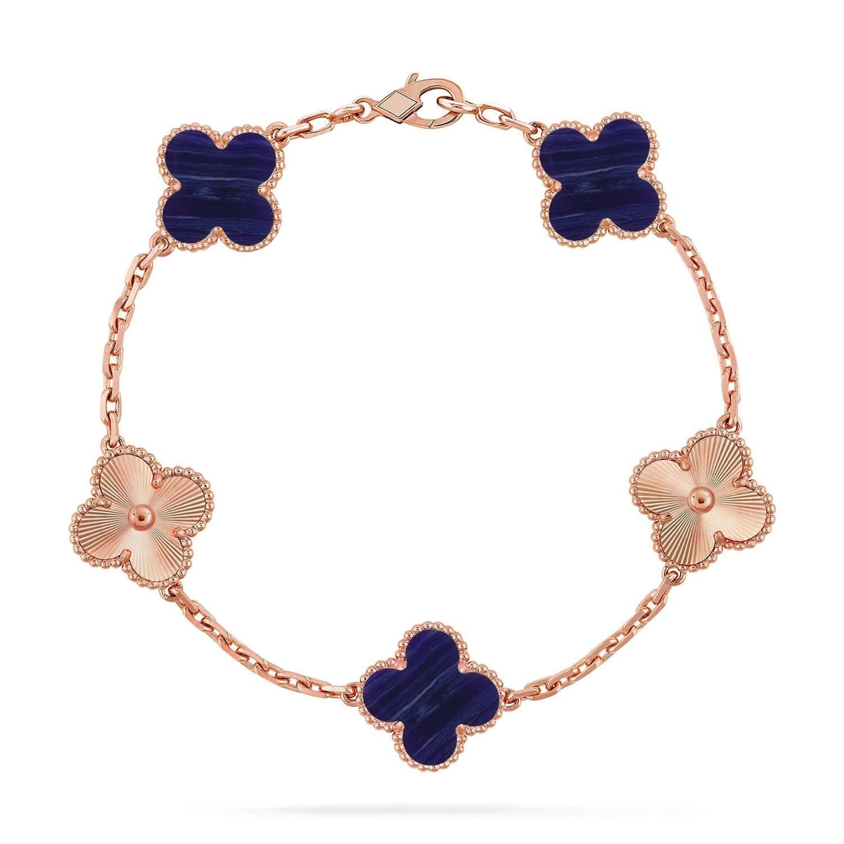 [Dream ]New CLOVER 5 MOTIF PURPLE STRIPES BRACELET COLLECTION