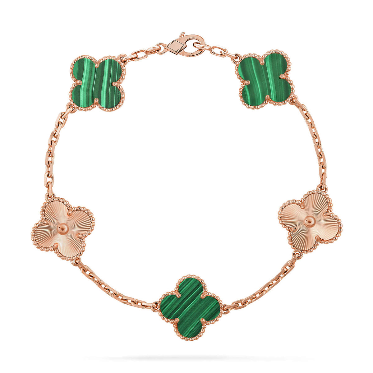 [Dream ]New  CLOVER 5 MOTIF MALACHITE BRACELET COLLECTION