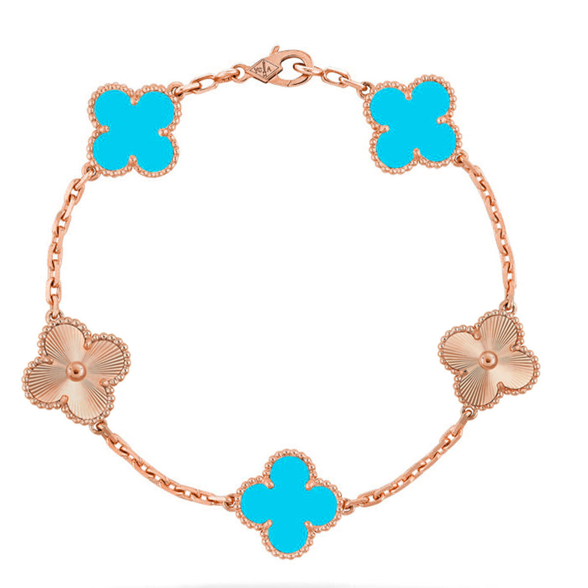 [Dream ]New  CLOVER 5 MOTIF TURQUOISE BRACELET COLLECTION
