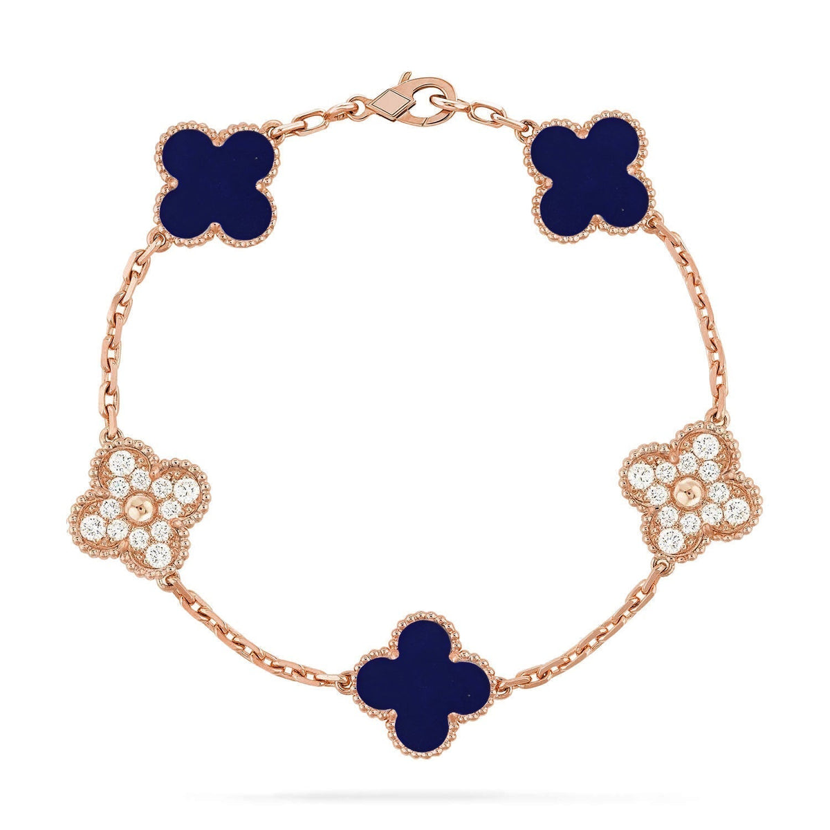 [Dream ]New CLOVER 5 MOTIF LAPIS LAZULI BRACELET COLLECTION