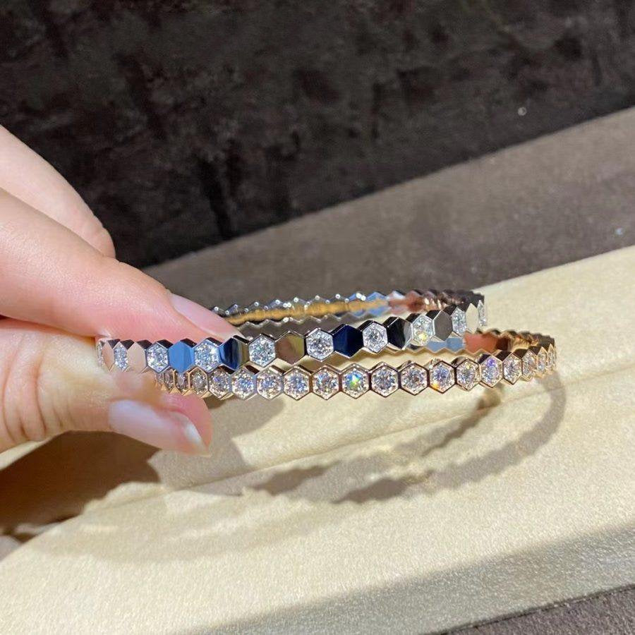 DREAM BEE LOVE GOLDARMBAND VOLLBESATZT MIT DIAMANTEN
