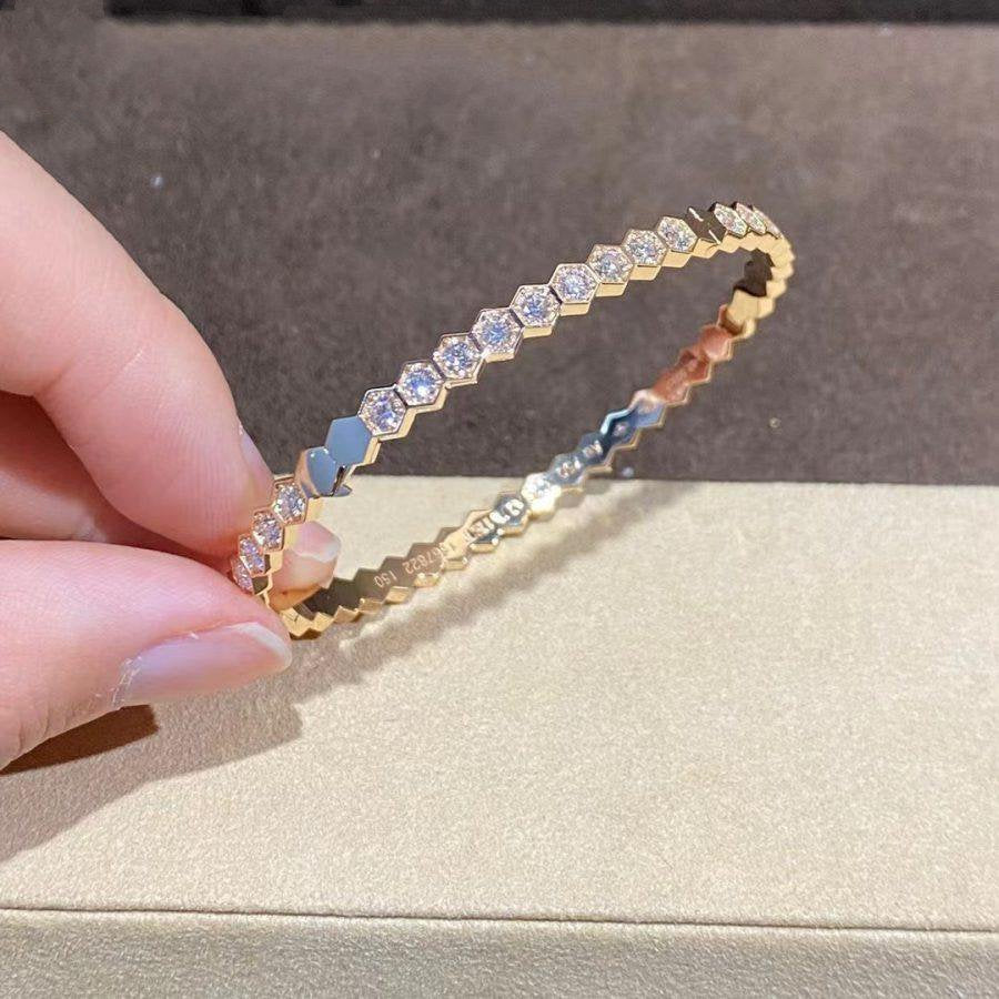 Dream BEE LOVE GOLD BRACELET FULL DIAMOND