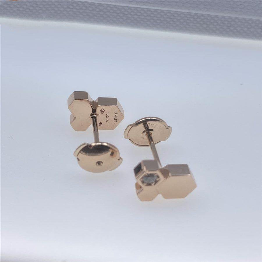 Dream BEE LOVE PINK GOLD DIAMOND EARRINGS