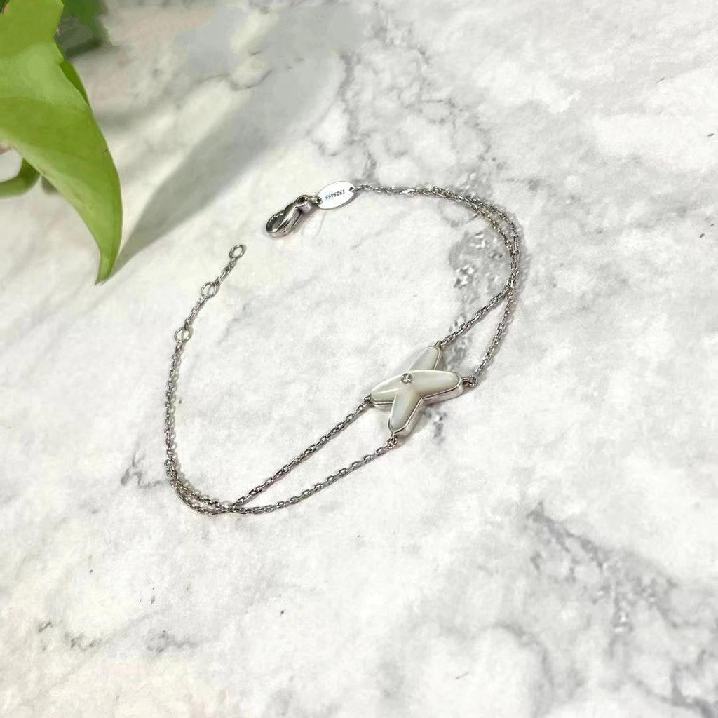 Dream JEUX ARMBAND WEISSES PERLMUTT SILBER 1 DIAMANT