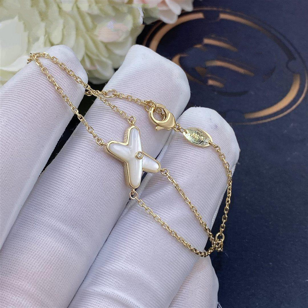 Dream JEUX BRACELET WHITE MOP GOLD 1 DIAMOND