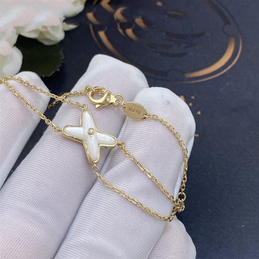 Dream JEUX BRACELET WHITE MOP GOLD 1 DIAMOND