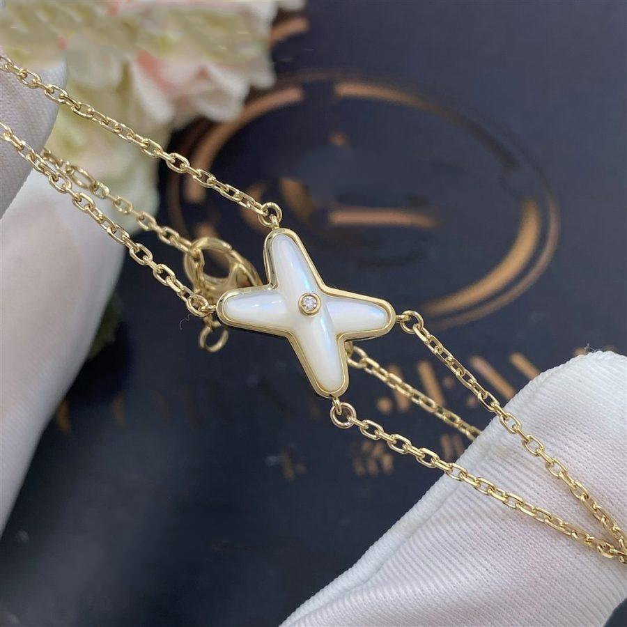 Dream JEUX BRACELET WHITE MOP GOLD 1 DIAMOND