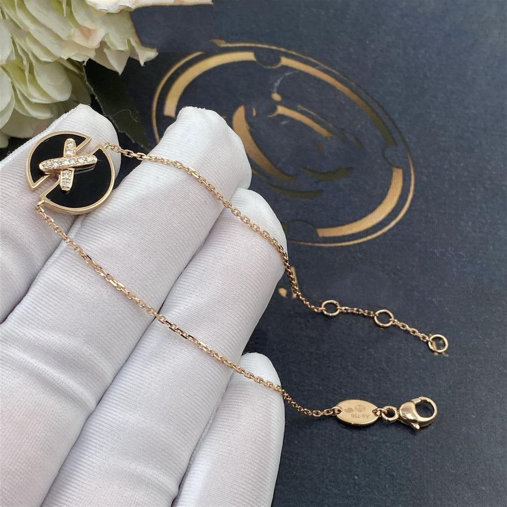 Dream ARMBAND-SET ONYX ROSÉGOLD DIAMANT