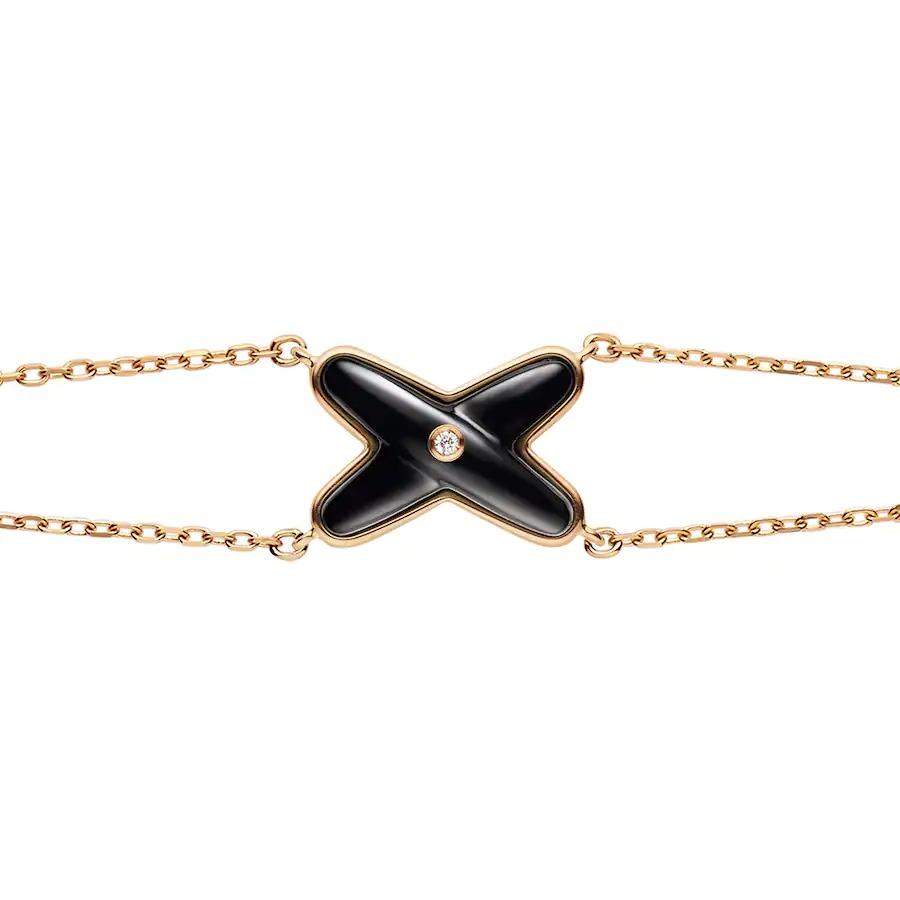 Dream JEUX BRACELET ONYX PINK GOLD 1 DIAMOND