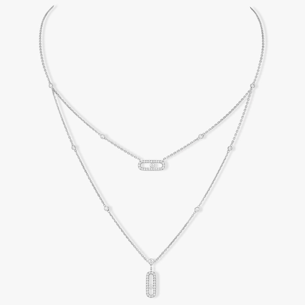 [Dream]MOVE 2 ROW DIAMOND NECKLACE