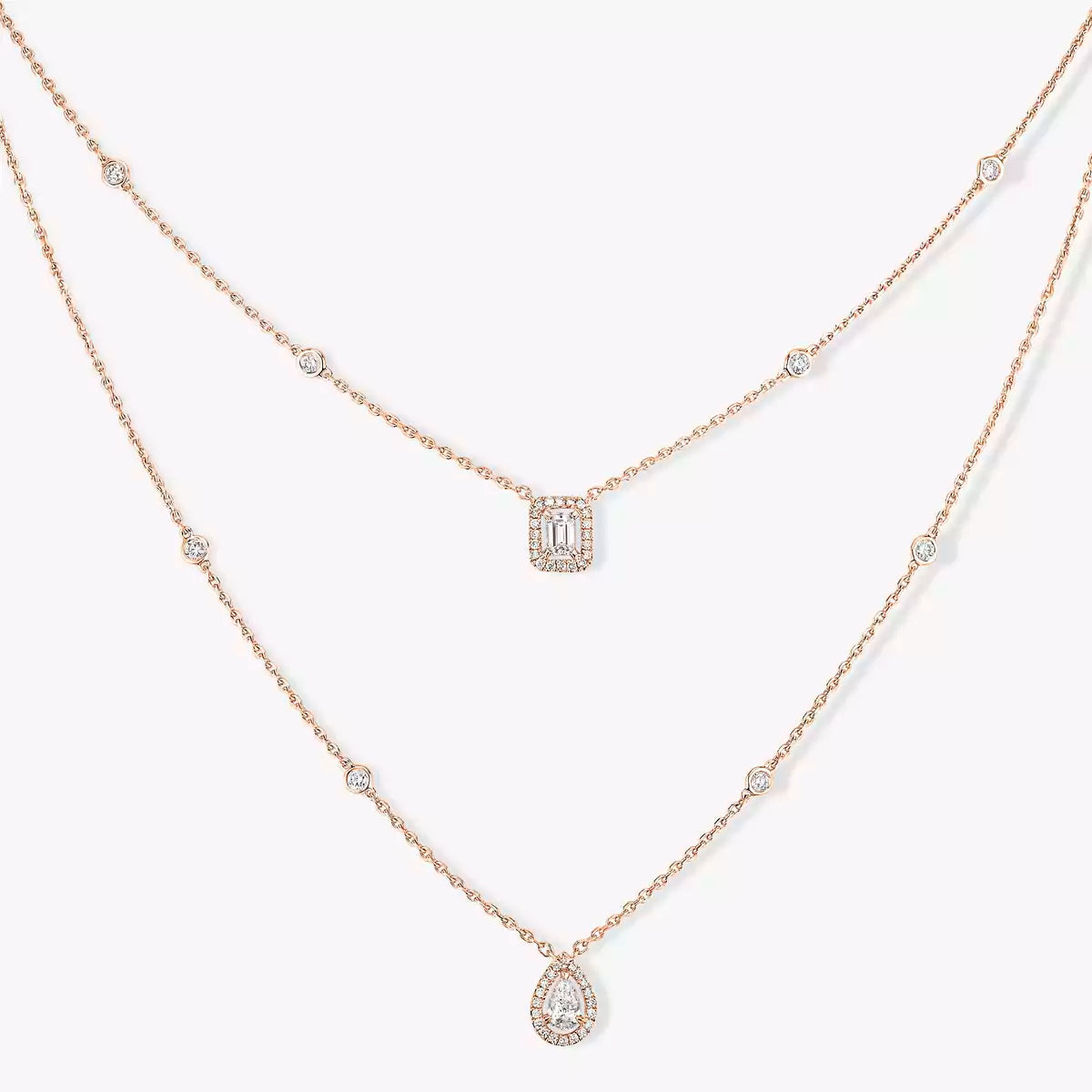 [Dream]Diamond Necklace My Twin 2 Rows