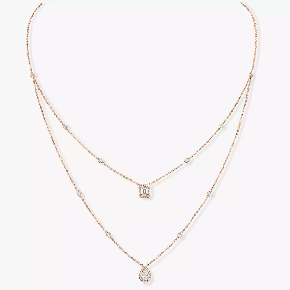[Dream]Diamantkette Mein Zwilling 2 Reihen