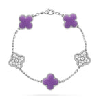 [Dream ]New CLOVER 5 MOTIF LIGHT PURPLE BRACELET COLLECTION