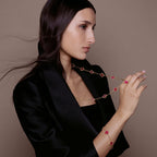 [Dream] NEW CLOVER 20 MOTIFS PINK ENAMEL NECKLACE