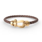 DREAM FORCE GROSSES HUFEISENARMBAND OHNE DIAMANTEN GOLD