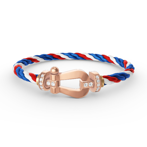 Dream FORCE LARGE HORSESHOE HALF DIAMOND BRACELET ROSE GOLD
