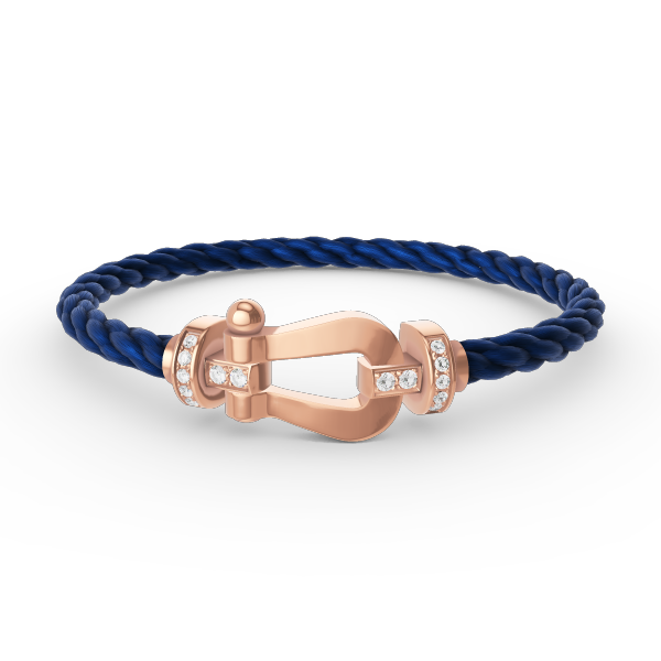Dream FORCE LARGE HORSESHOE HALF DIAMOND BRACELET ROSE GOLD
