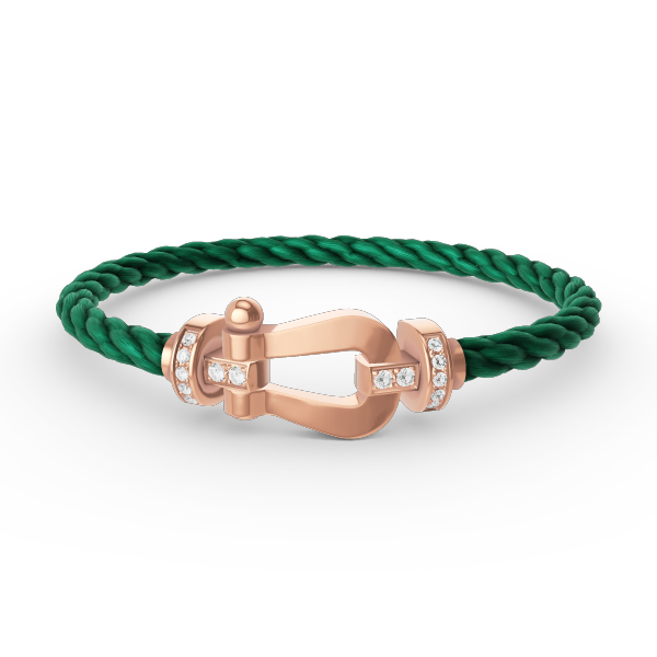 Dream FORCE LARGE HORSESHOE HALF DIAMOND BRACELET ROSE GOLD