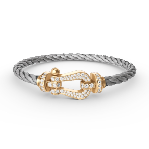 Dream FORCE LARGE HORSESHOE FULL DIAMOND BRACELET GOLD