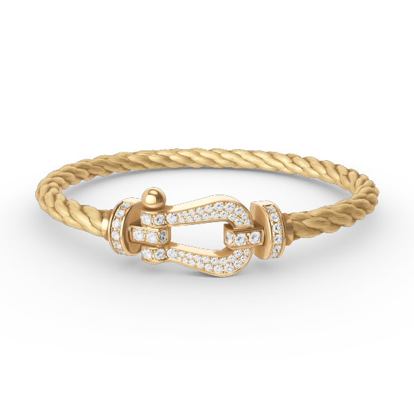 Dream FORCE LARGE HORSESHOE FULL DIAMOND BRACELET GOLD
