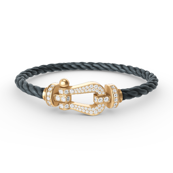 Dream FORCE LARGE HORSESHOE FULL DIAMOND BRACELET GOLD