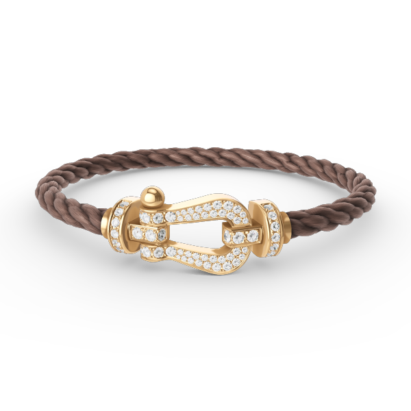 Dream FORCE LARGE HORSESHOE FULL DIAMOND BRACELET GOLD