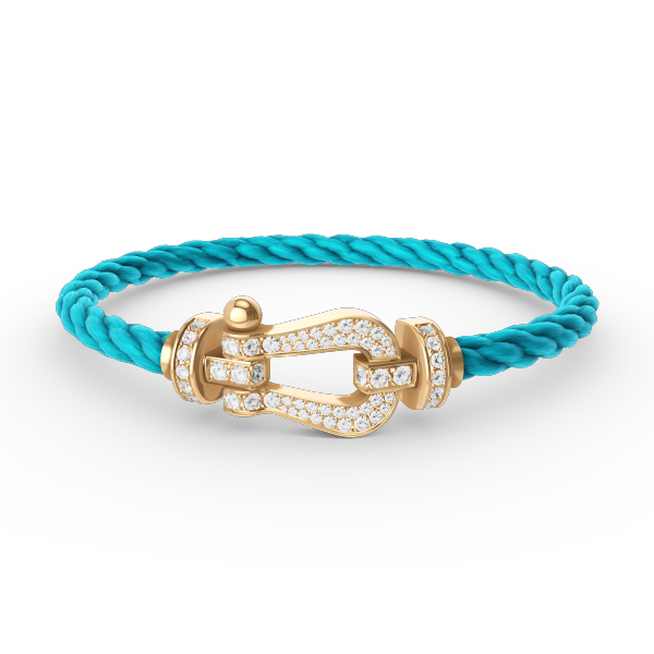 Dream FORCE LARGE HORSESHOE FULL DIAMOND BRACELET GOLD