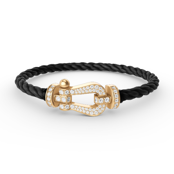 Dream FORCE LARGE HORSESHOE FULL DIAMOND BRACELET GOLD
