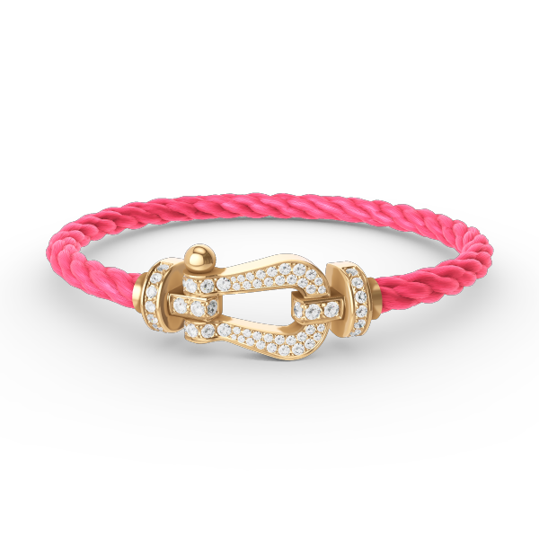 Dream FORCE LARGE HORSESHOE FULL DIAMOND BRACELET GOLD