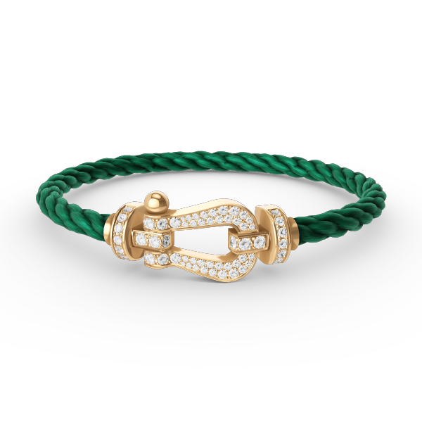 Dream FORCE LARGE HORSESHOE FULL DIAMOND BRACELET GOLD