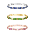 [Dream ] 2026 PAVE GEMSTONE LOVE BRACELET 6.1MM 10 DIAMONDS