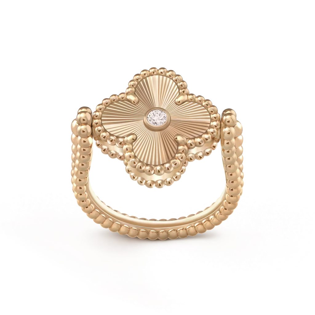 Dream CLOVER RIVERSIBLE ROSE GOLD RING