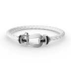 Dream FORCE LARGE HORSESHOE BLACK DIAMOND BRACELET SILVER
