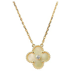 Dream CLOVER 15MM DIAMANT GOLD PERLMUTT HALSKETTE