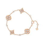 Dream STAR AND SUN 4 MOTIFS GOLD DIAMONDS BRACELET
