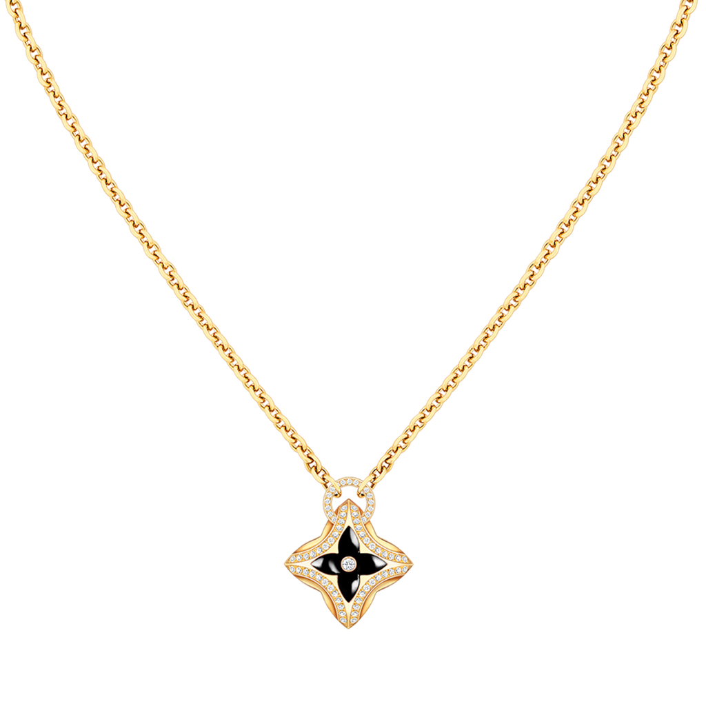 Dream STAR PEDANT PINK GOLD DIAMOND NECKLACE