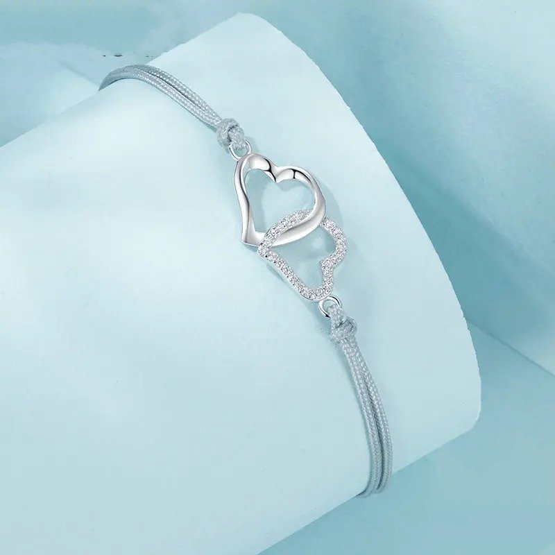 Zartes graues Gliederketten-Armband für Damen und Teenager-Mädchen