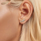 Silberne kleine Stern-Ohrstecker für Damen und Mädchen
