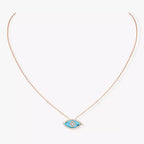 [Dream] Lucky Eye Diamantkette in Roségold und Türkis
