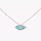 [Dream] Lucky Eye Diamantkette in Roségold und Türkis