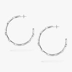 [[Dream]Move Link Diamond Hoop Earrings