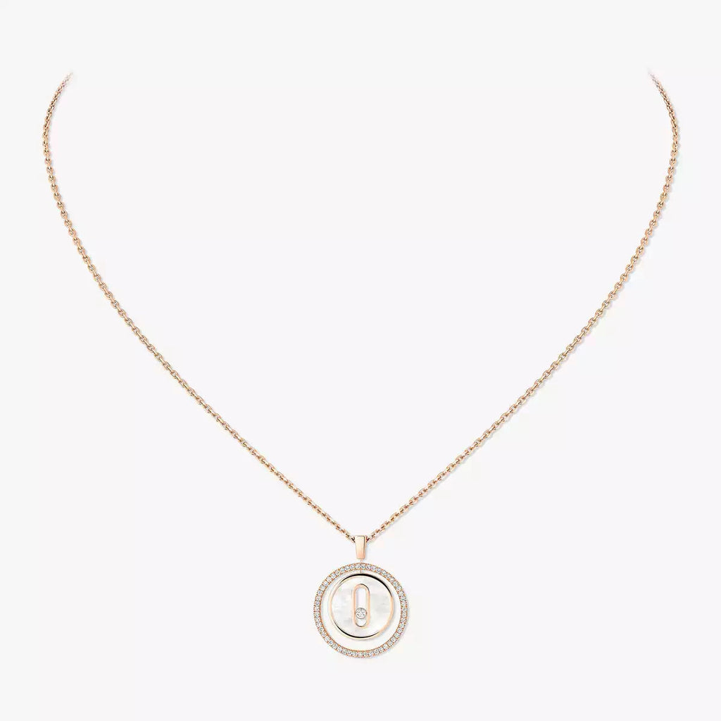 [Dream]Lucky Move Diamond Necklace in Rose Gold and White Mother-of-Pearl