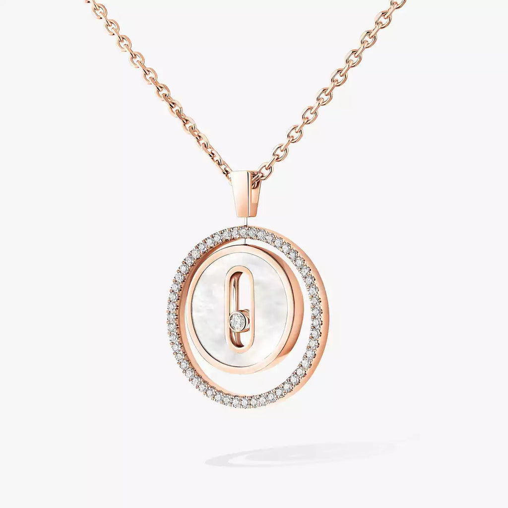 [Dream]Lucky Move Diamond Necklace in Rose Gold and White Mother-of-Pearl