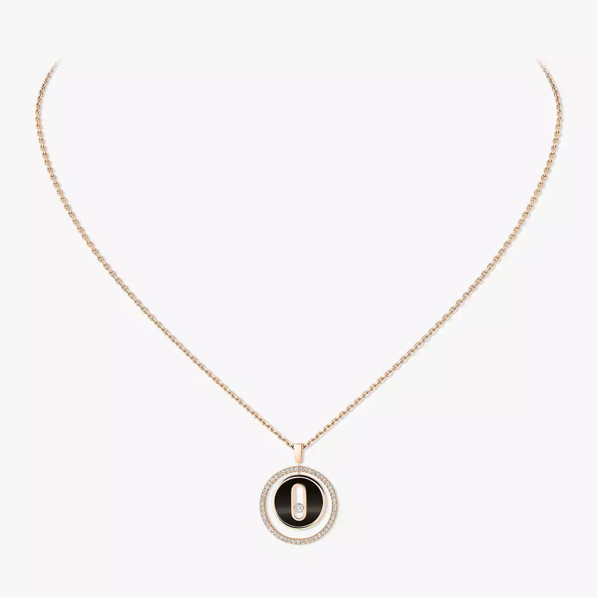 [Dream]Lucky Move Diamond Necklace in Rose Gold and White Mother-of-Pearl