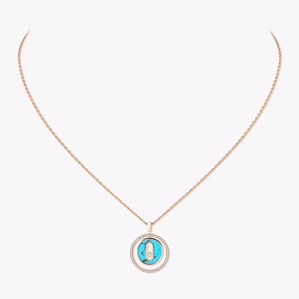 [Dream]Lucky Move Diamond Necklace in Rose Gold and White Mother-of-Pearl