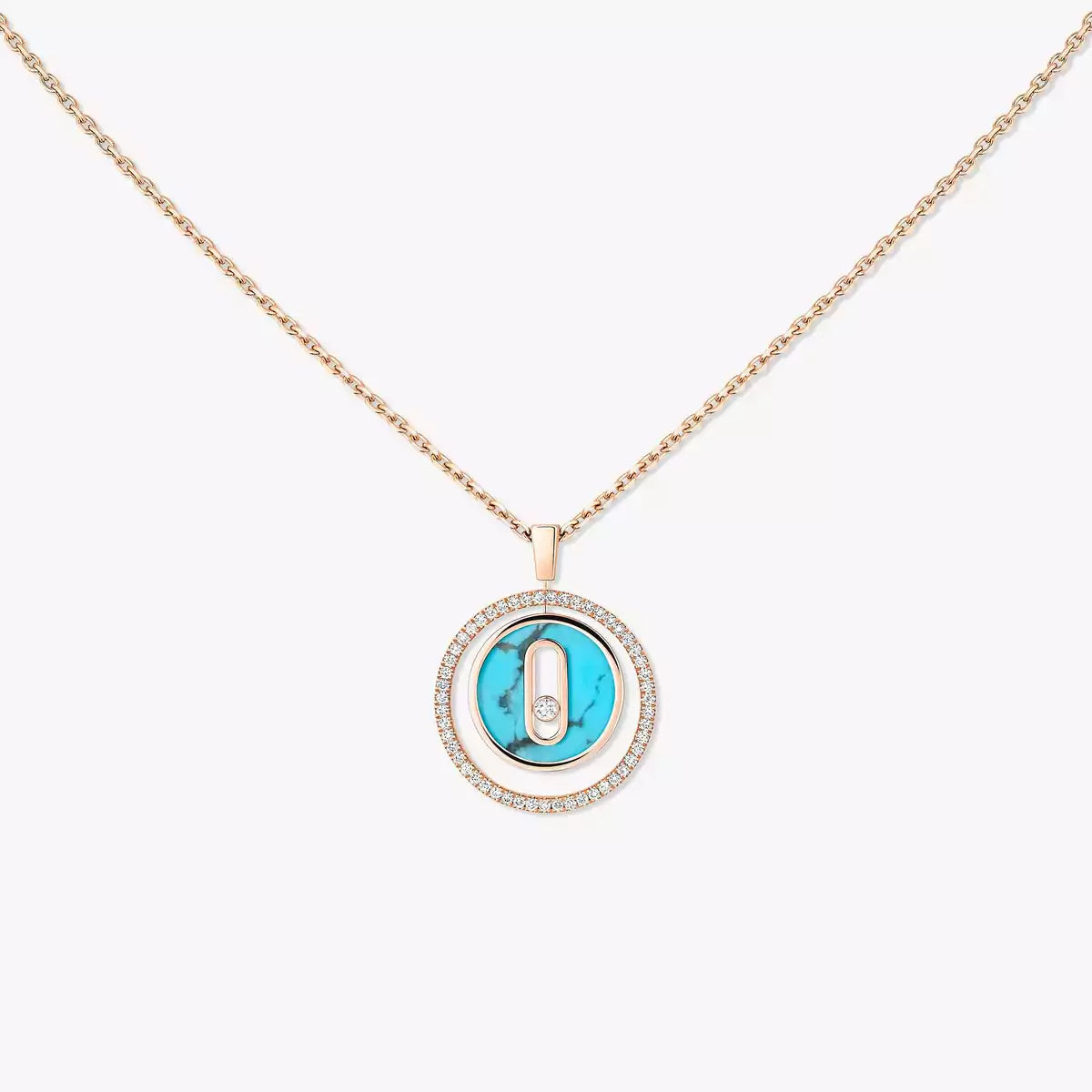 [Dream]Lucky Move Diamond Necklace in Rose Gold and White Mother-of-Pearl